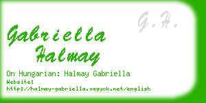gabriella halmay business card